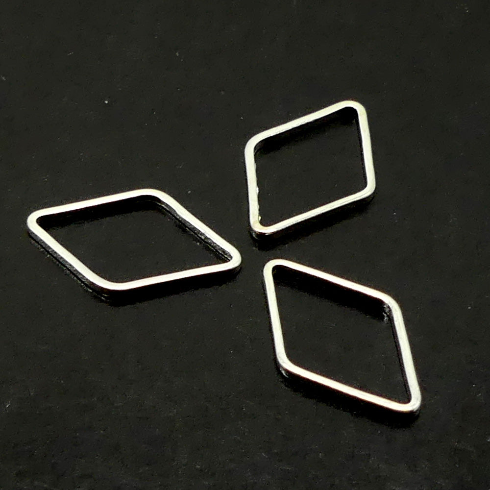 Link losange argenté 10x16 (10 pces)