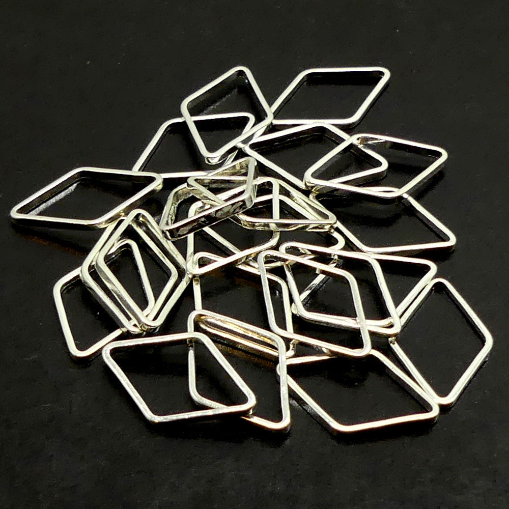 Link losange argenté 10x16 (10 pces)