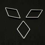 Link losange argenté grand (10 pces)