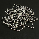 Link losange argenté grand (10 pces)