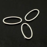 Link ovale argenté petit (10 pces)