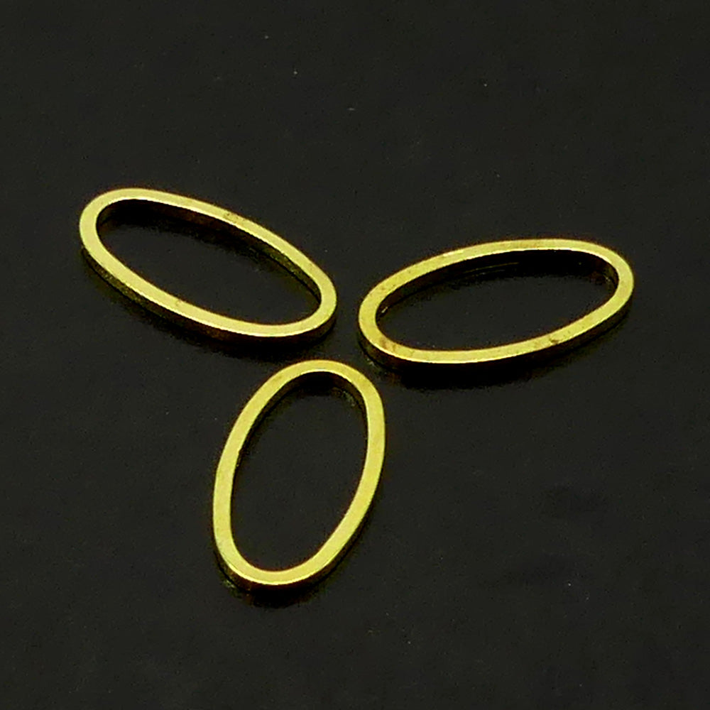 Link ovale doré petit (10 pces)