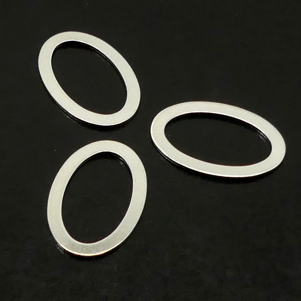 Link ovale argenté medium (10 pces)