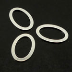 Link ovale argenté medium (10 pces)