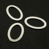 Link ovale argenté medium (10 pces)