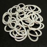 Link ovale argenté medium (10 pces)