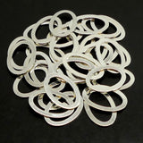 Link ovale argenté medium (10 pces)