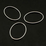 Link ovale argenté grand (10 pces)