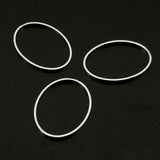 Link ovale argenté grand (10 pces)