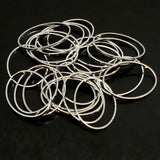 Link ovale argenté grand (10 pces)