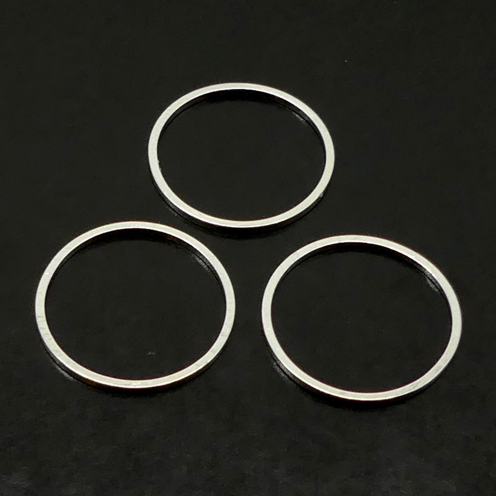 Link rond argenté 20 mm (10 pces)
