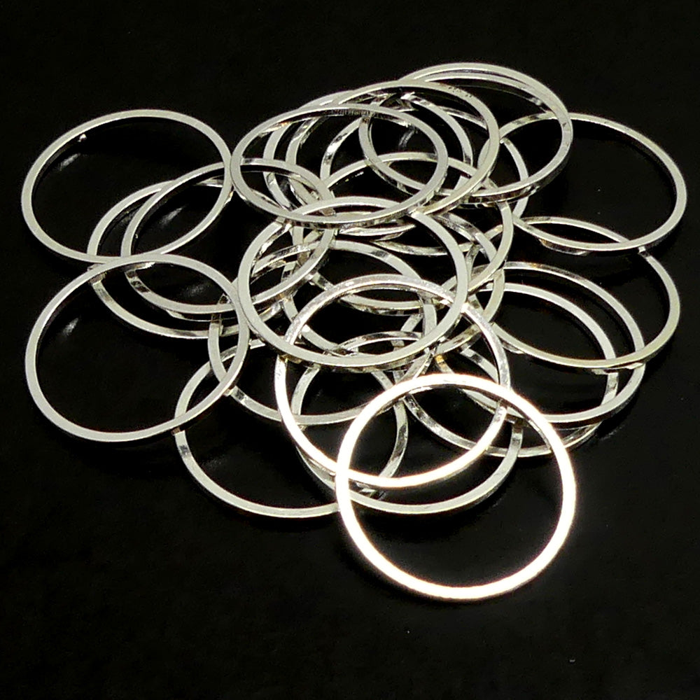 Link rond argenté 20 mm (10 pces)