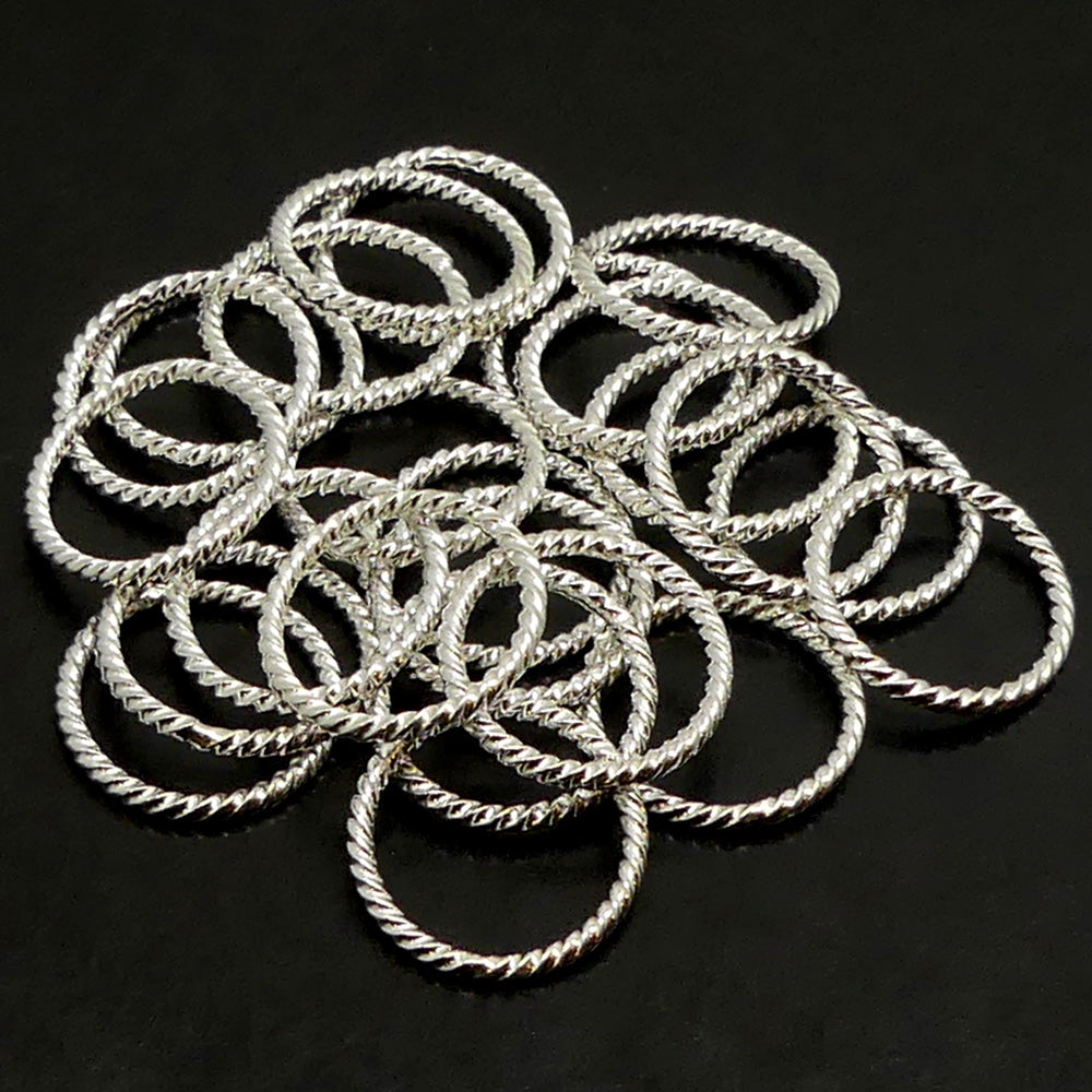 Link Rotari argenté 16 mm (10 pces)