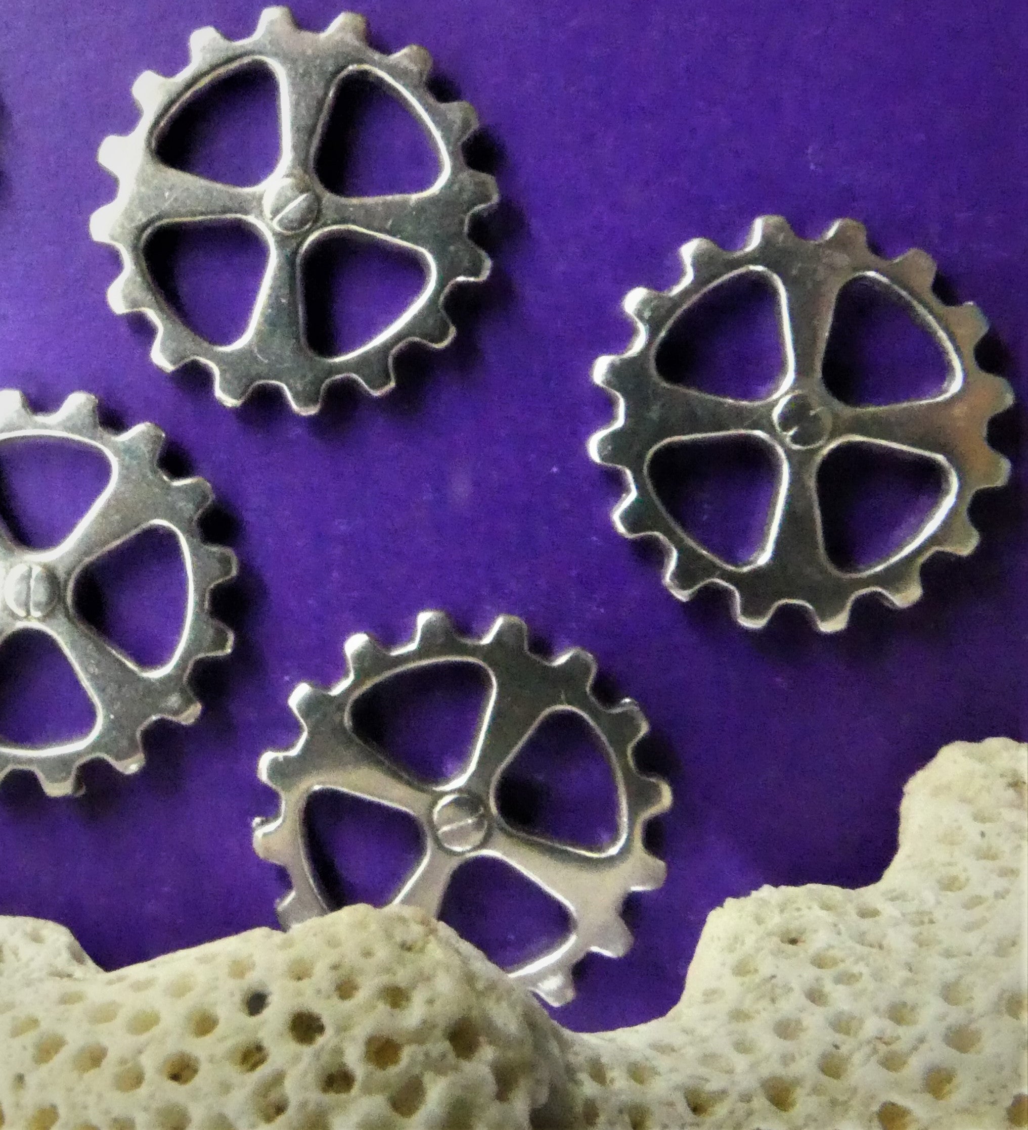 Charms - Engrenage argenté 14 mm (1 pce)