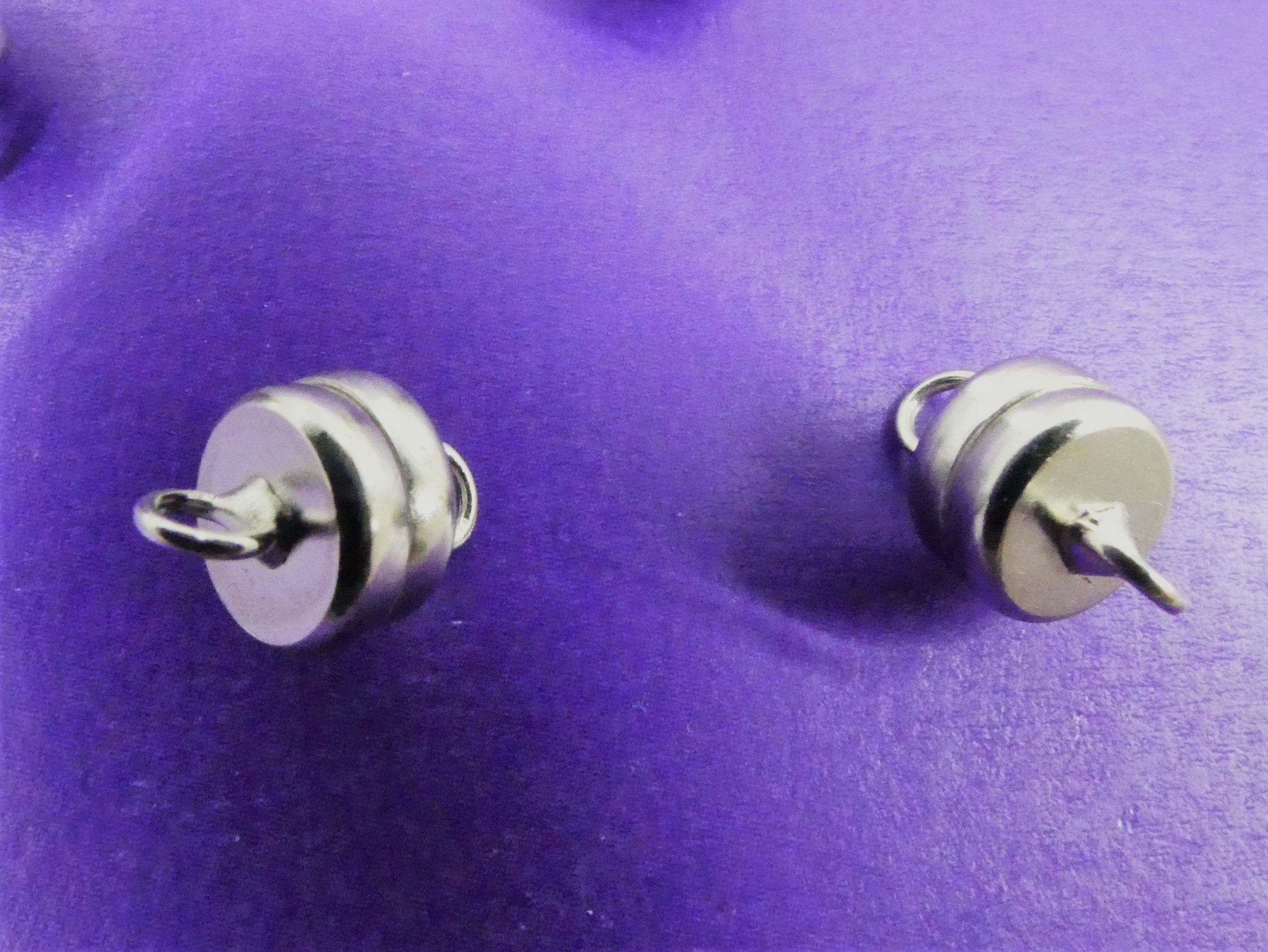 Fermoir - Aimanté avec passant plat rond 11 x 7 mm (à la pièce)