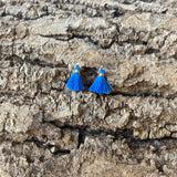 Mini pompon Bleu ara (1 pce)