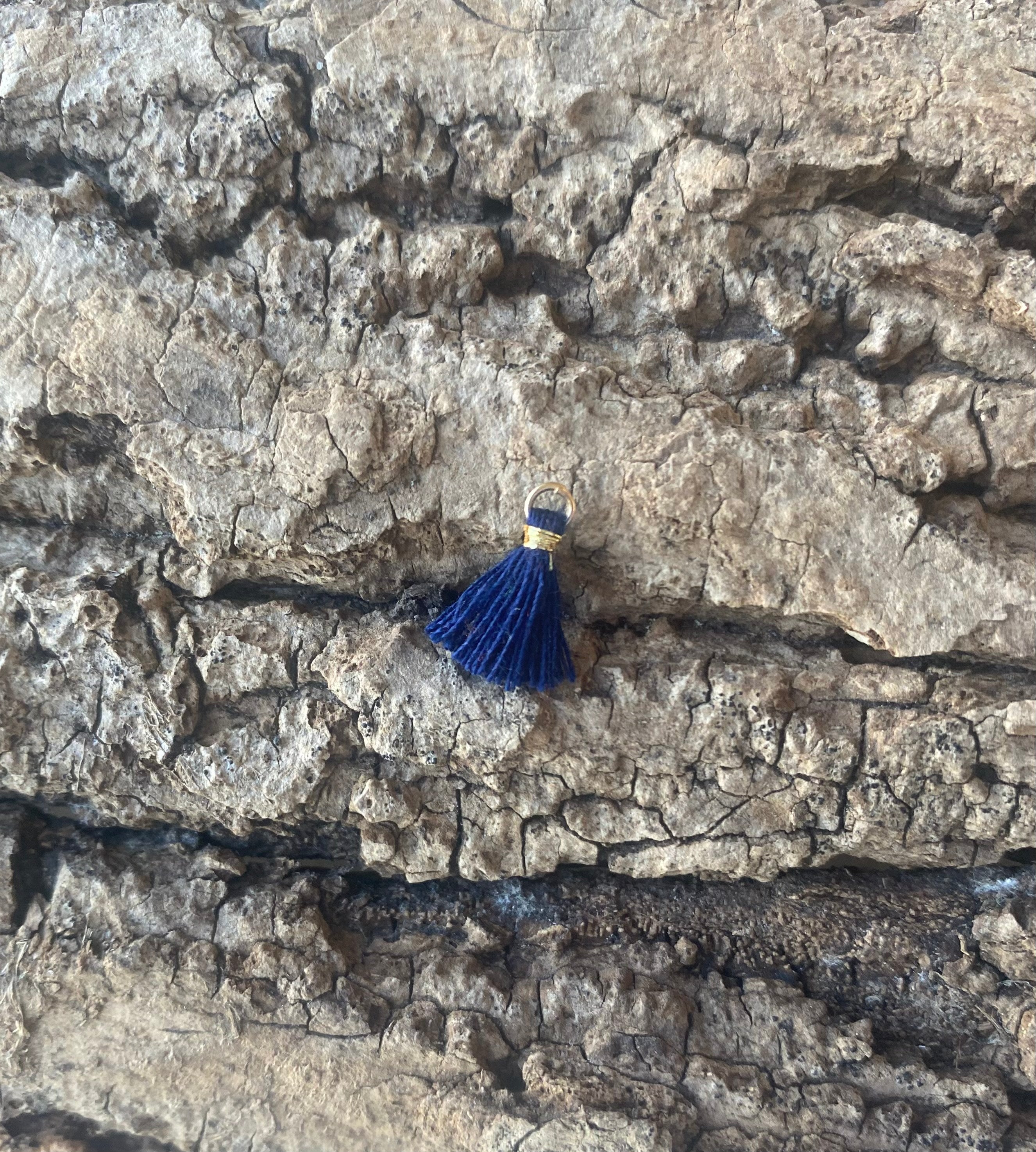 Mini pompon Bleu navy (1 pce)