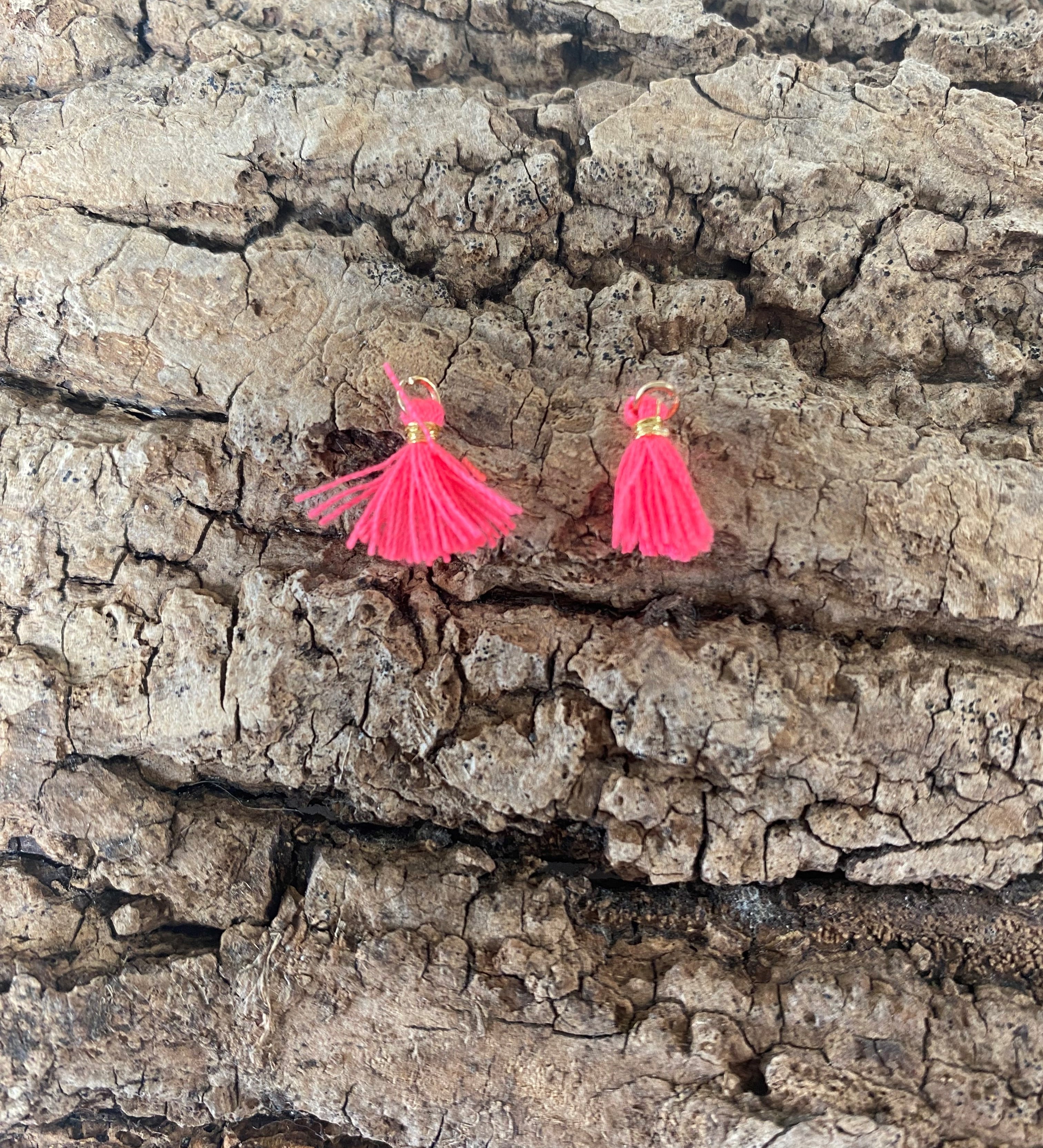 Mini pompon Rose fluo (1 pce)