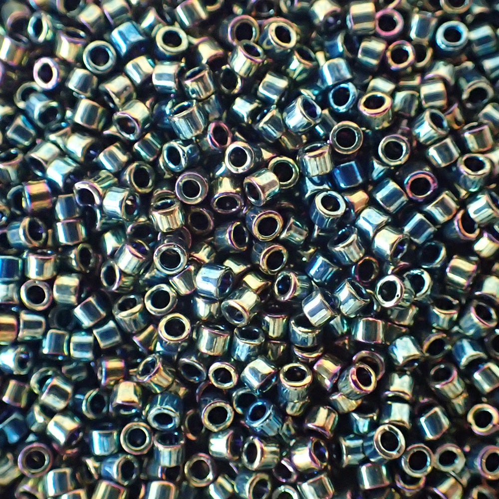 Delica 11 - Vert Olive métalissé irisé (4 g)