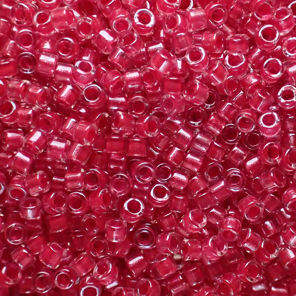 Delica 11 - Cristal étincelant doublé de rose (4 g)