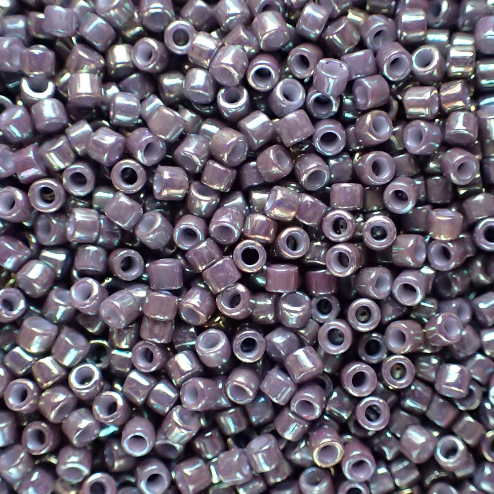 Delica 11 - poussière métallique mauve, iris doré (4 g)