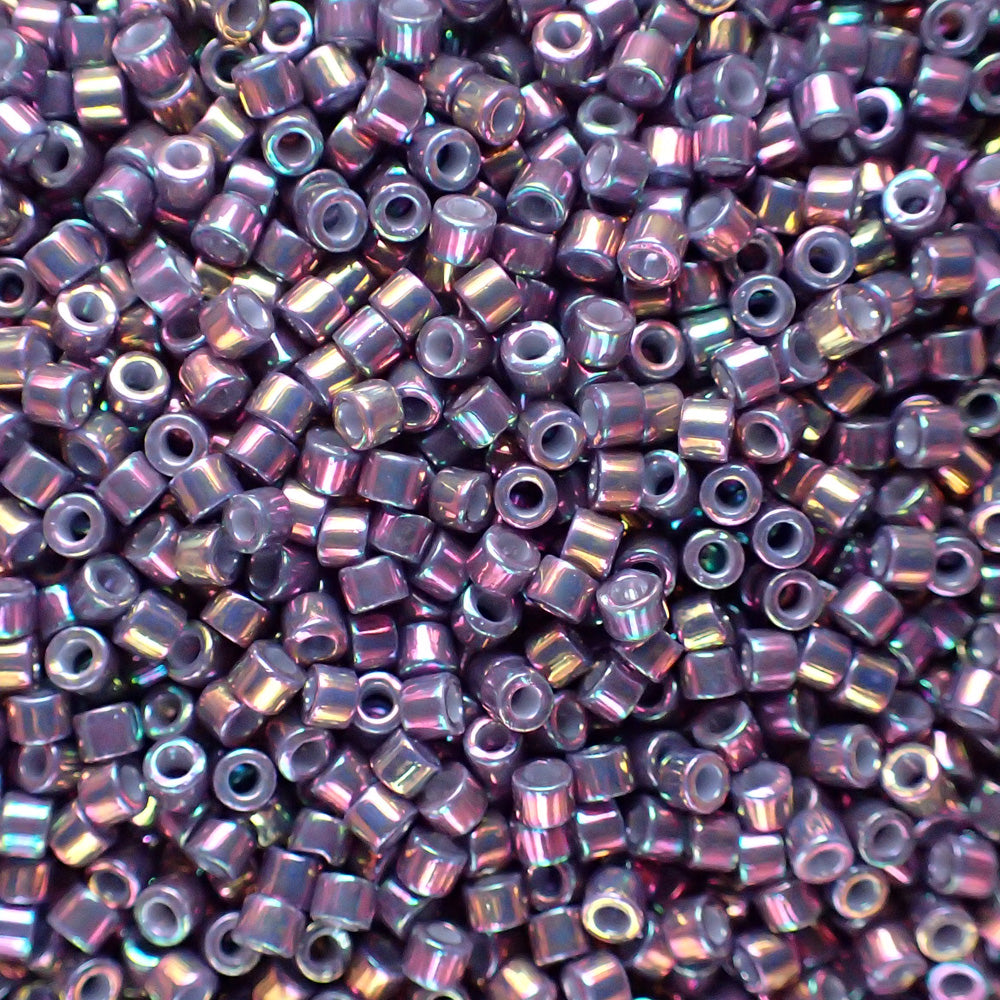 Delica 11 - chardon métallisé, iris doré (4 g)