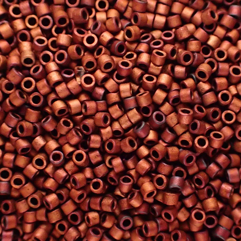 Delica 11 - Bronze métallisé mat, iris doré (4g)