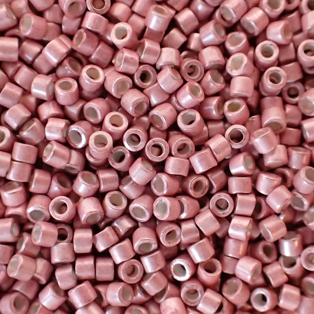 Delica 11 - Rose blush semi-givrée galvanisée (4 g)