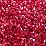 Delica 11 - Rose foncée antique teintée argentée (4 g)