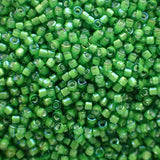 Delica 11 - Vert ligné blanc AB (4 g)