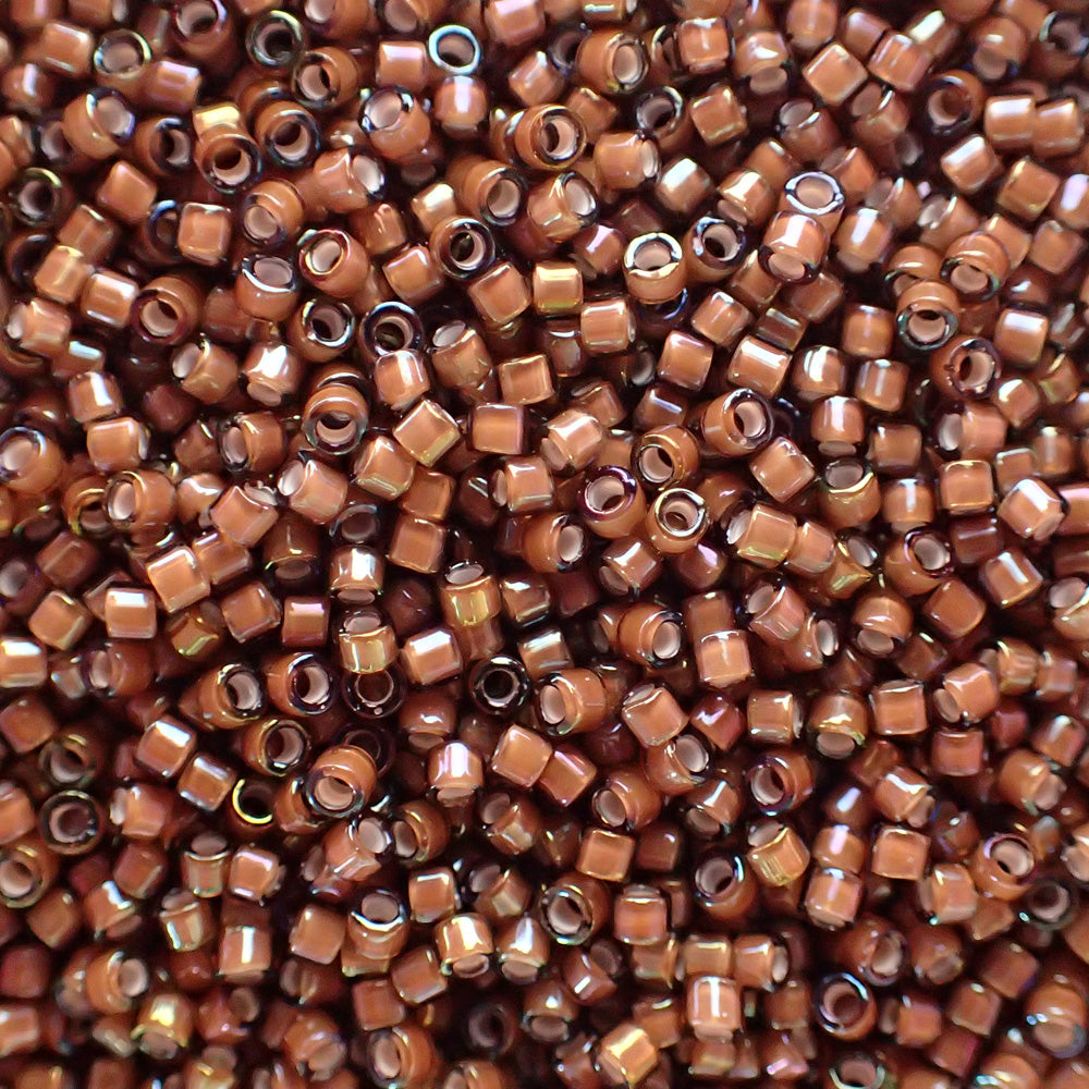 Delica 11 - Marron ligné blanc AB (4 g)