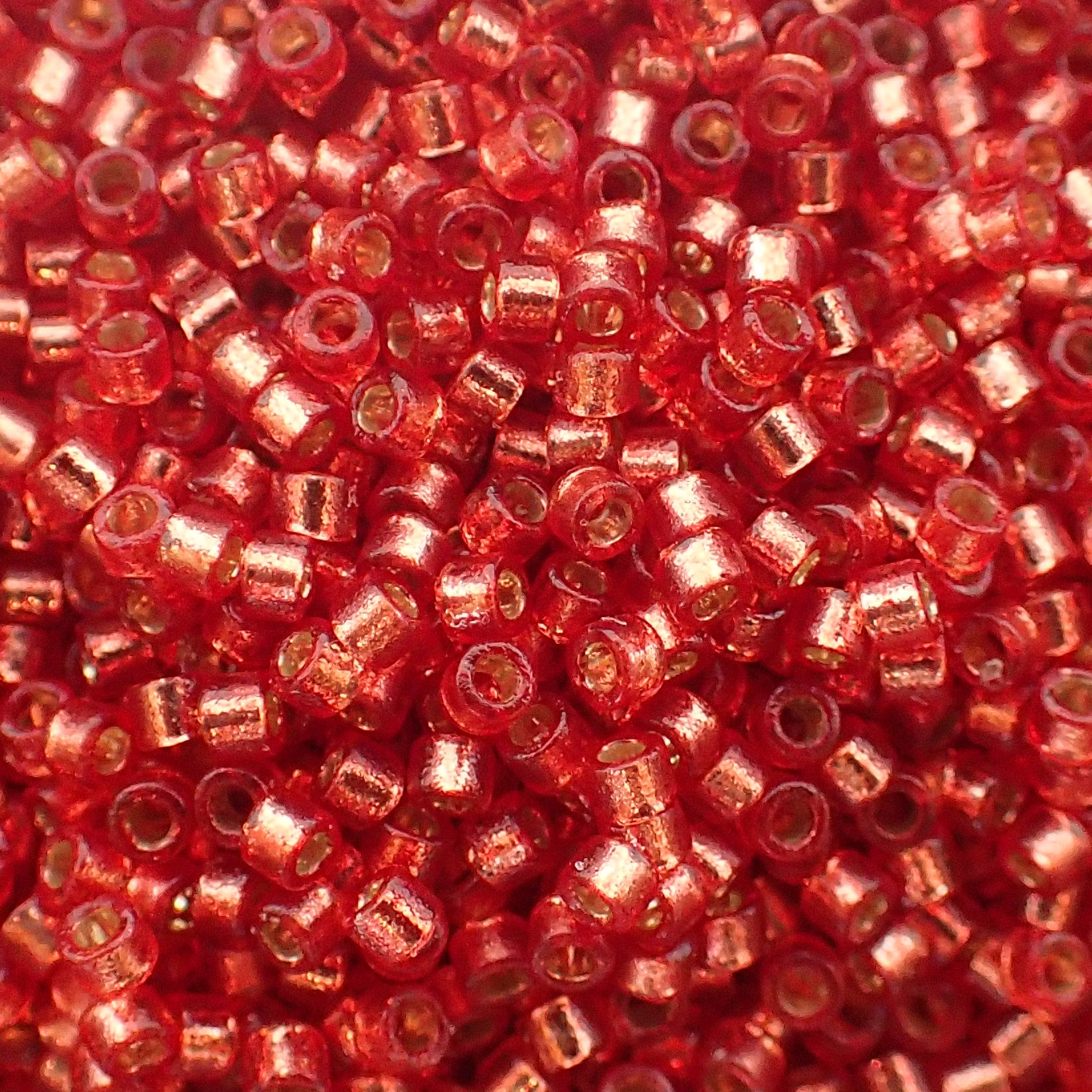 Delica 11 - Perle de verre intérieure en soie teintée -orange clair  - Melon (4 g)