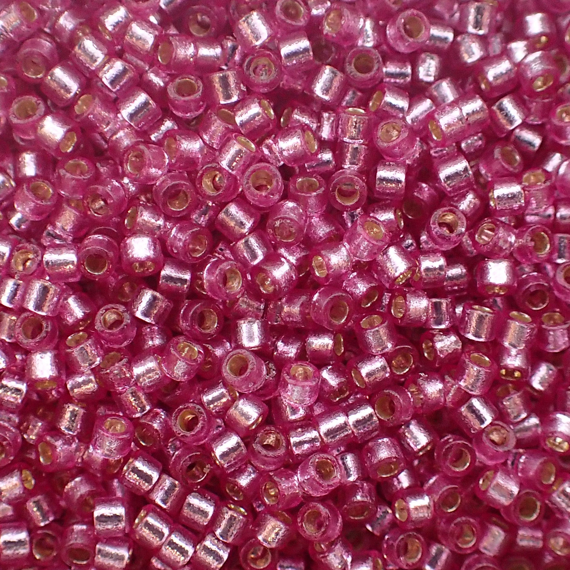 Delica 11 - Perle de verre en soie teintée - Violet Argenté - Orchidée (4 g)