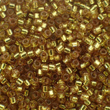 Delica 11 - Perle de verre teintée dans la masse - Jaune orangé - Zeste (4 g)