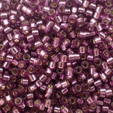 Delica 11 - Perle de verre de couleur naturelle - Mauve argenté - Lilas (4 g)