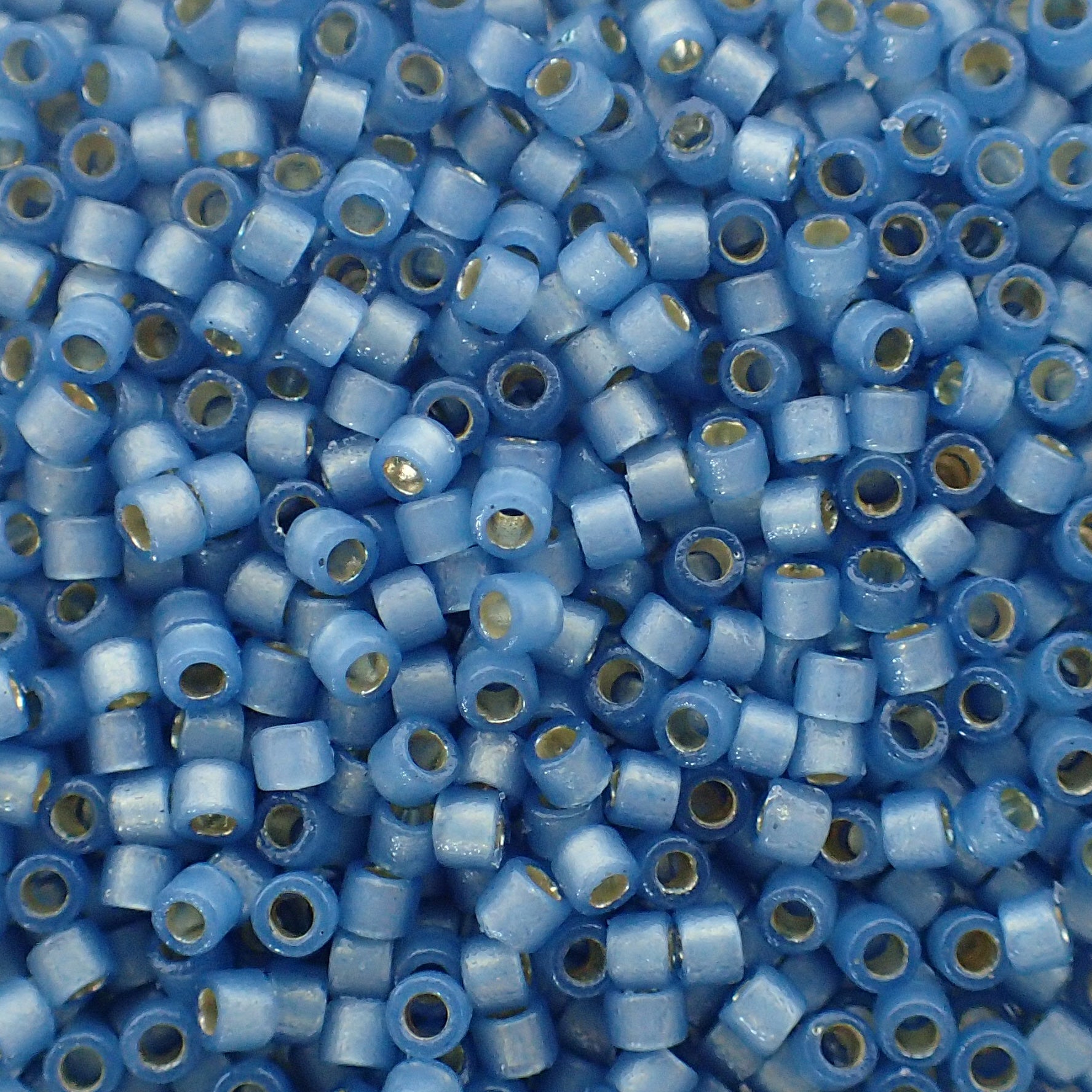 Delica 11 - Perle de verre de couleur naturelle - Bleu givré - Bayberry  (4 g)