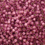 Delica 11 - Perle de verre Duracoat - Rose givré - Argenté - Hortensia (4 g)
