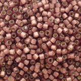  Delica 11 - Perle de verre Duracoat - Rouge givré - Argenté - Raisin (4 g)