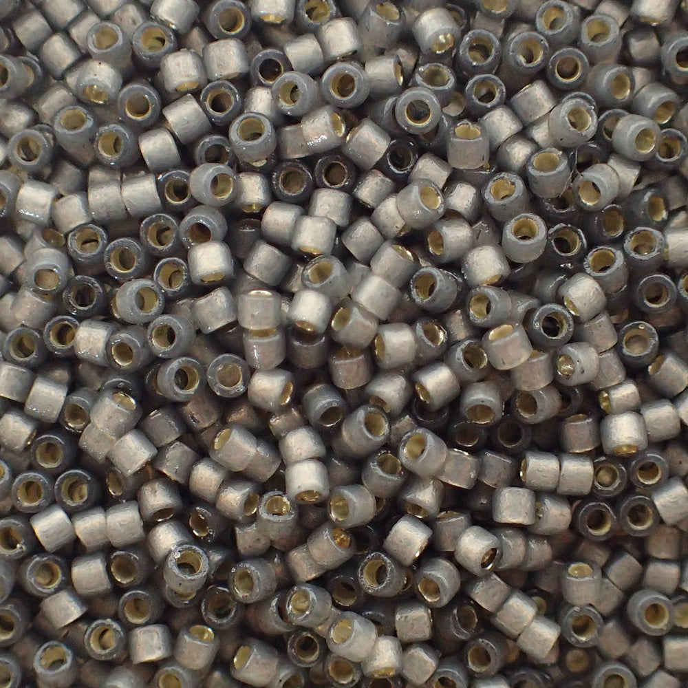 Delica 11 - Perle de verre Duracoat - Brun givré -Argenté - Acacia (4 g)