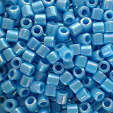  Delica 8 - Perle de verre - Bleu turquoise opaque AB  (4 g) 