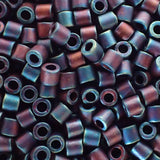 Delica 8 - Perle de verre - Bleu - Irisé mat métallisé  (4 g) 