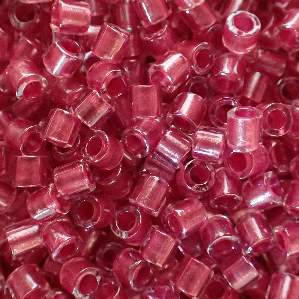 Delica 8 - Perle de verre -  Spkl Crystal rose - Peony (4 g) 