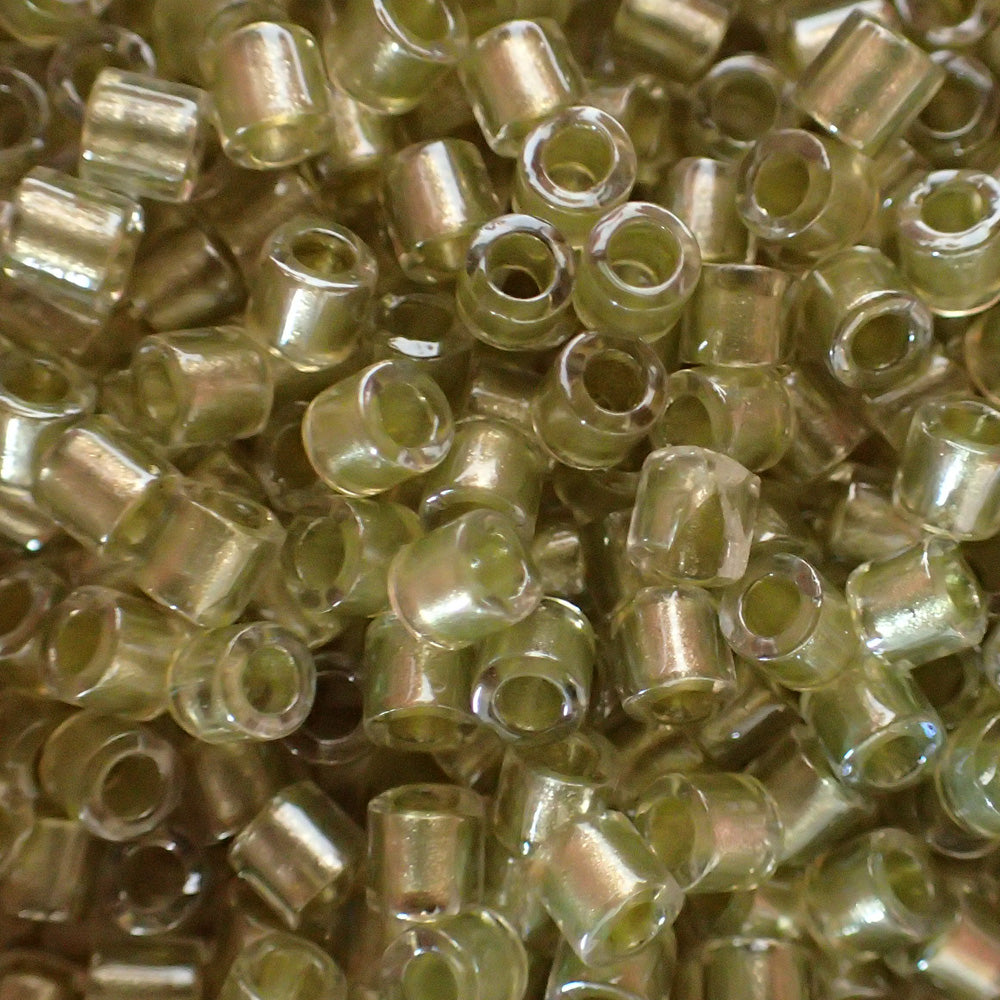 Delica 8 - Perle de verre -   Spkl cristal - vert clair - Céleri (4 g) 
