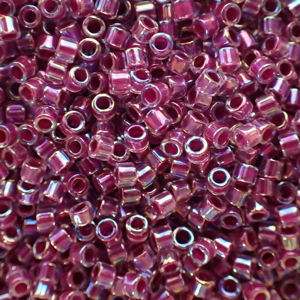 Delica10 - Perle de verre  - Framboise - Cristal AB (4 g) 