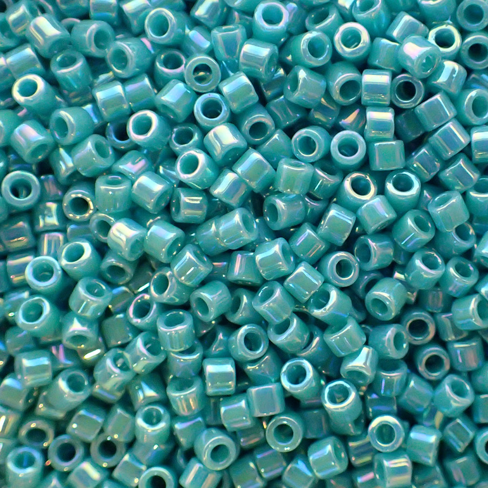Delica10 - Perle de verre  - Vert Turquoise AB Opaque (4 g) 