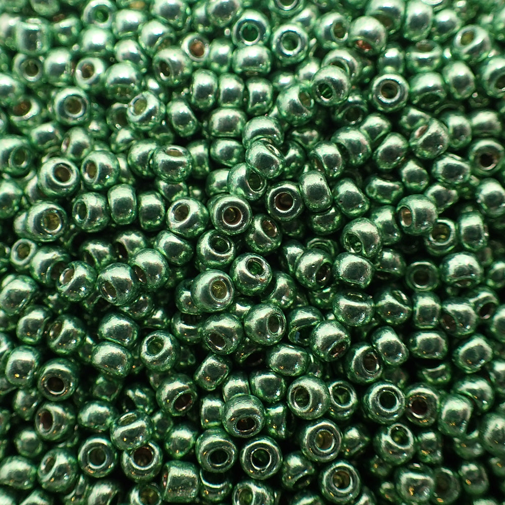 Rocaille Miyuki 11 - Vert Menthe galvanisée duracoat ( 4g )