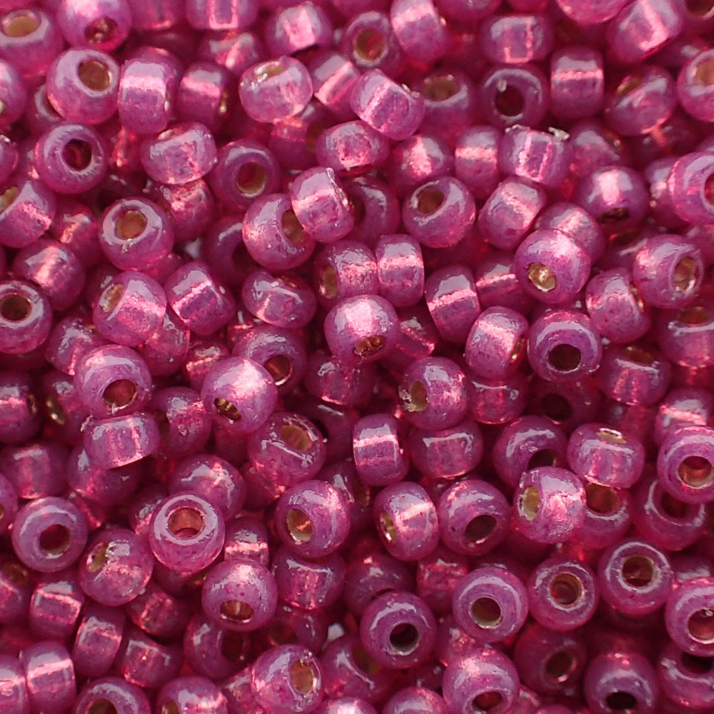 Rocaille Miyuki 11 - Rose Pivoine argentée teintée duracoat 