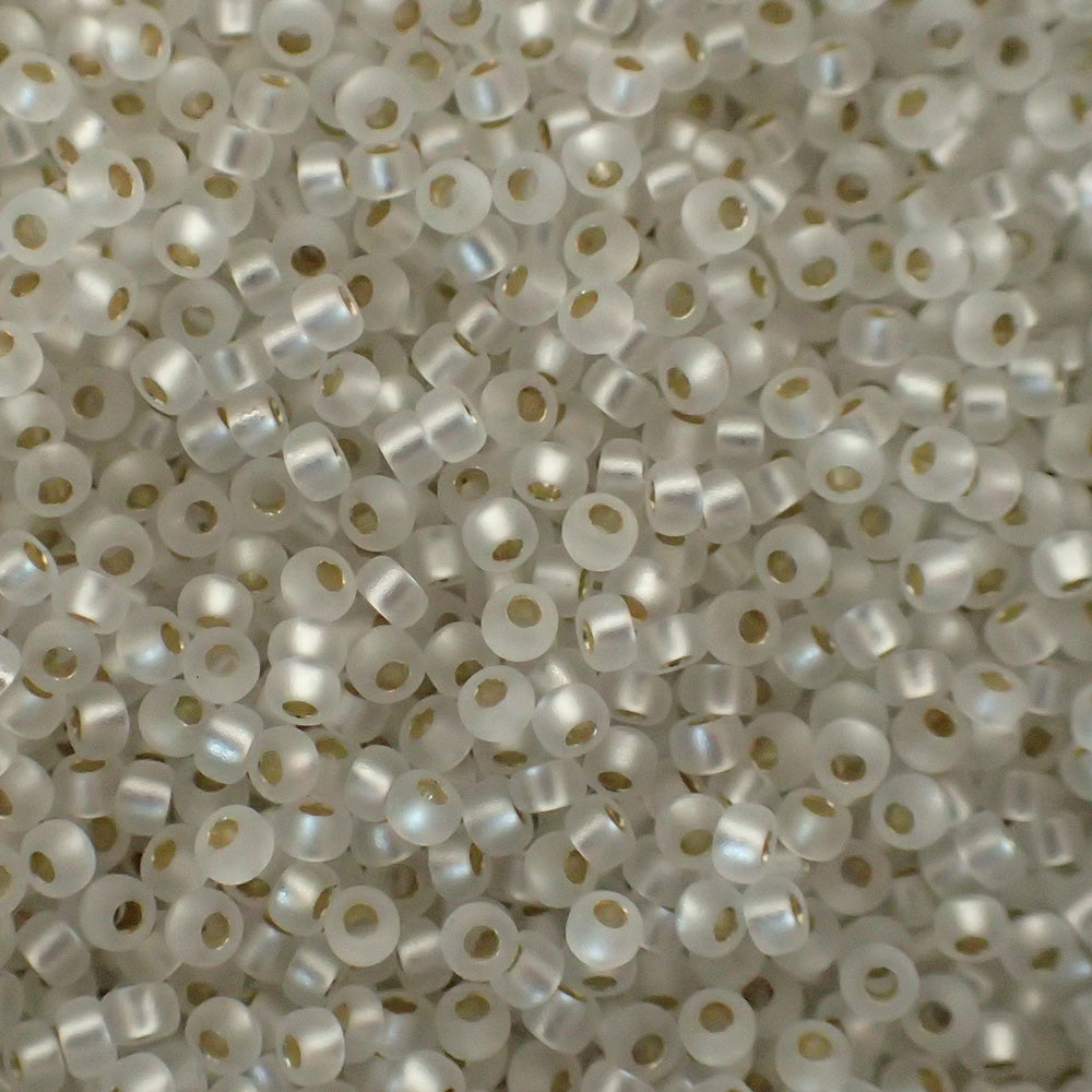 Rocaille Miyuki  15 - Cristal Argenté Mat