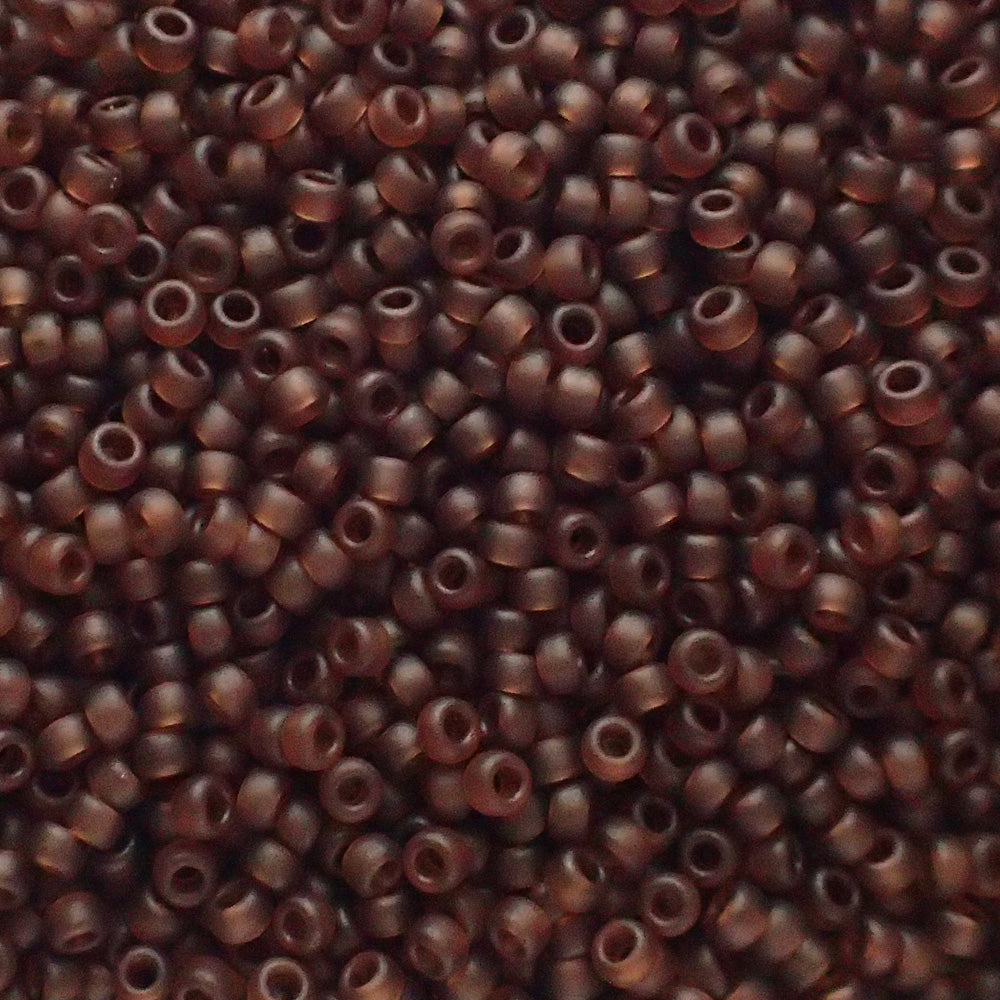 Rocaille Miyuki  15 - Bière de racine mat transparente