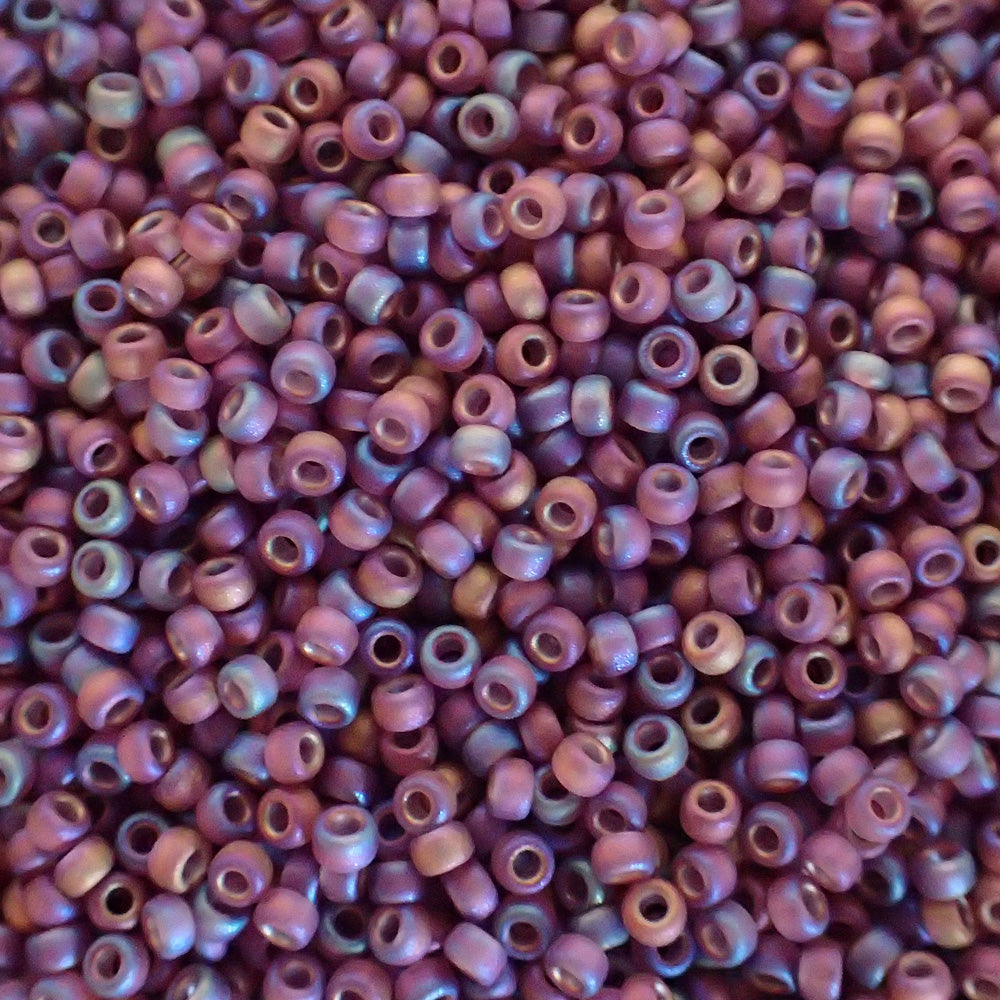 Rocaille Miyuki 15 -  Améthyste mat dark smoky AB 
